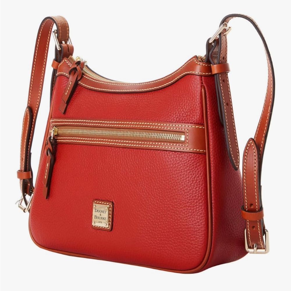 Dooney & Bourke Presley Pebble Leather Crossbody W/ Adjustable Shoulder Strap - Picture 2 of 9
